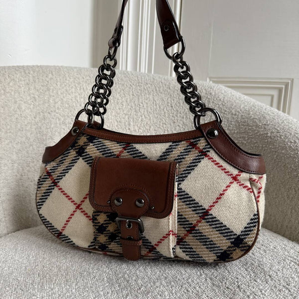 Burberry Nova Check Chain Shoulder Bag