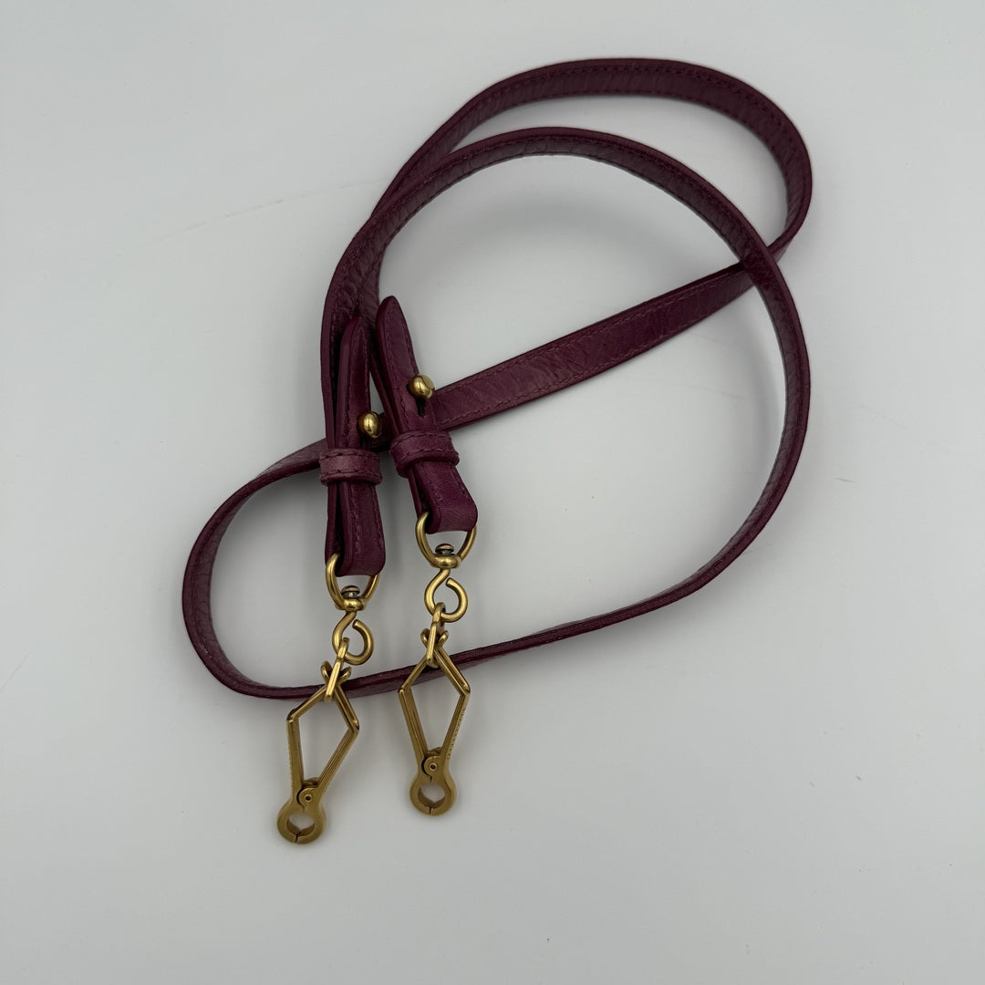 Miu Miu Matelasse Purple Leather Handbag