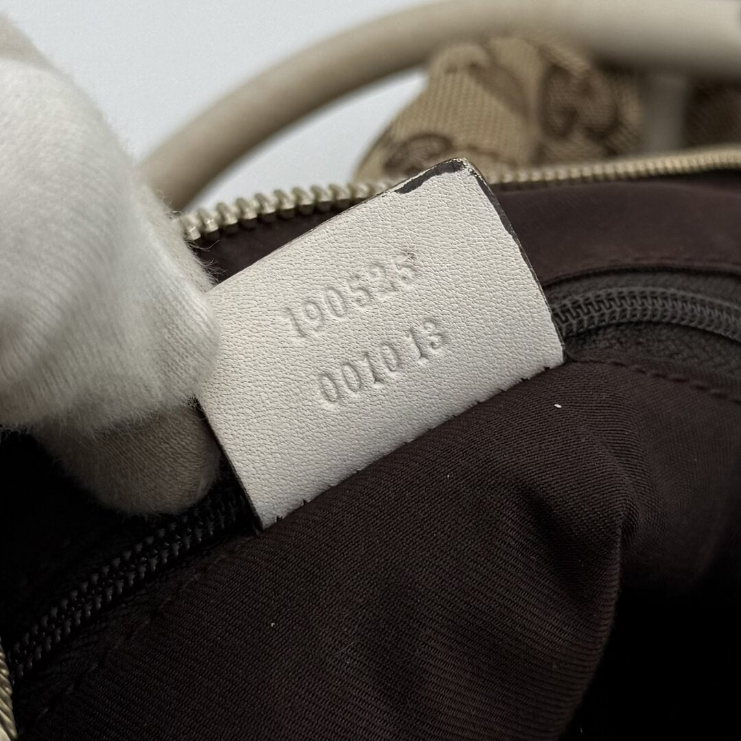 Gucci GG Canvas Abbey White Shoulder Bag