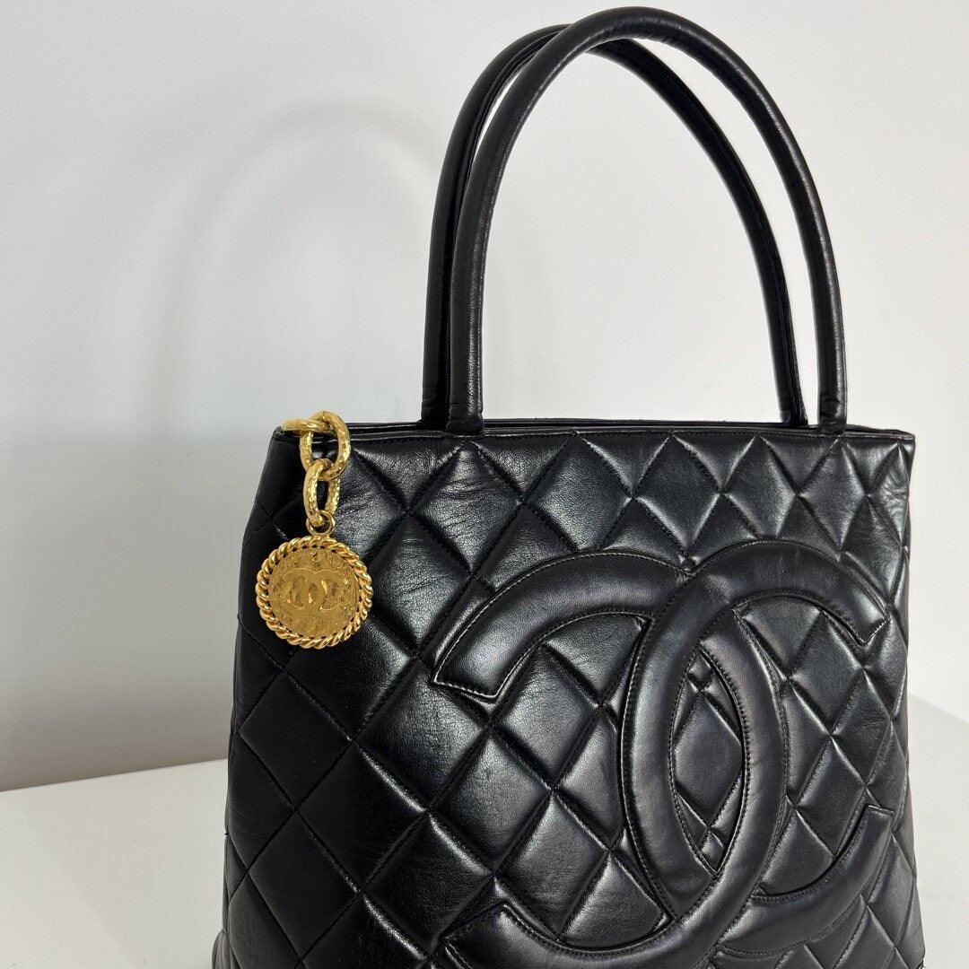 Chanel Black CC Medallion Handbag