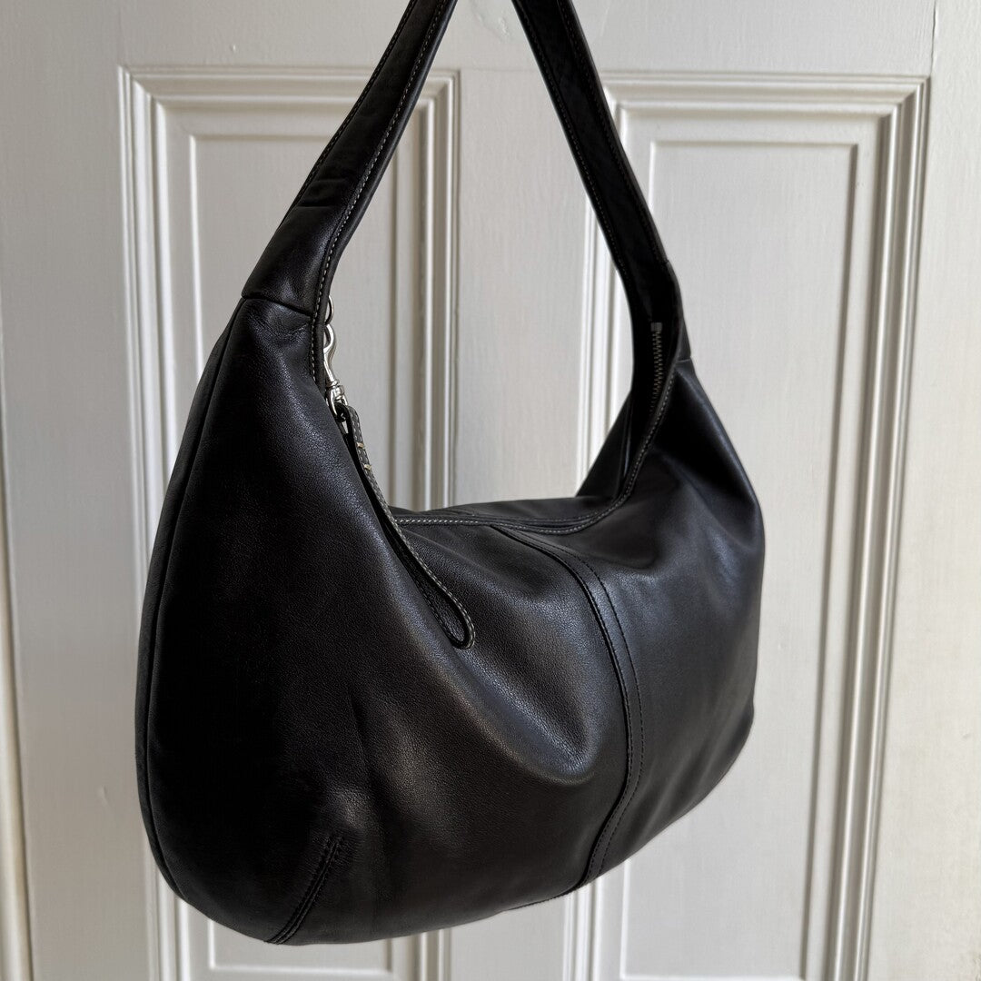 Coach Mini Ergo Hobo Leather Black Shoulder Bag