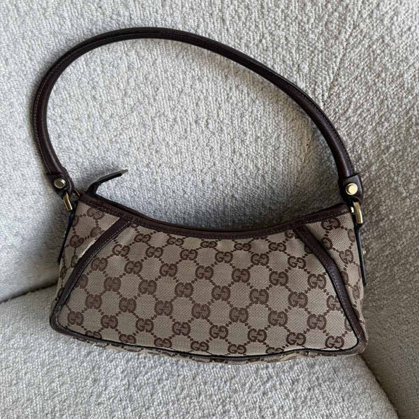 Gucci Mini Abbey D Ring Brown Shoulder Bag