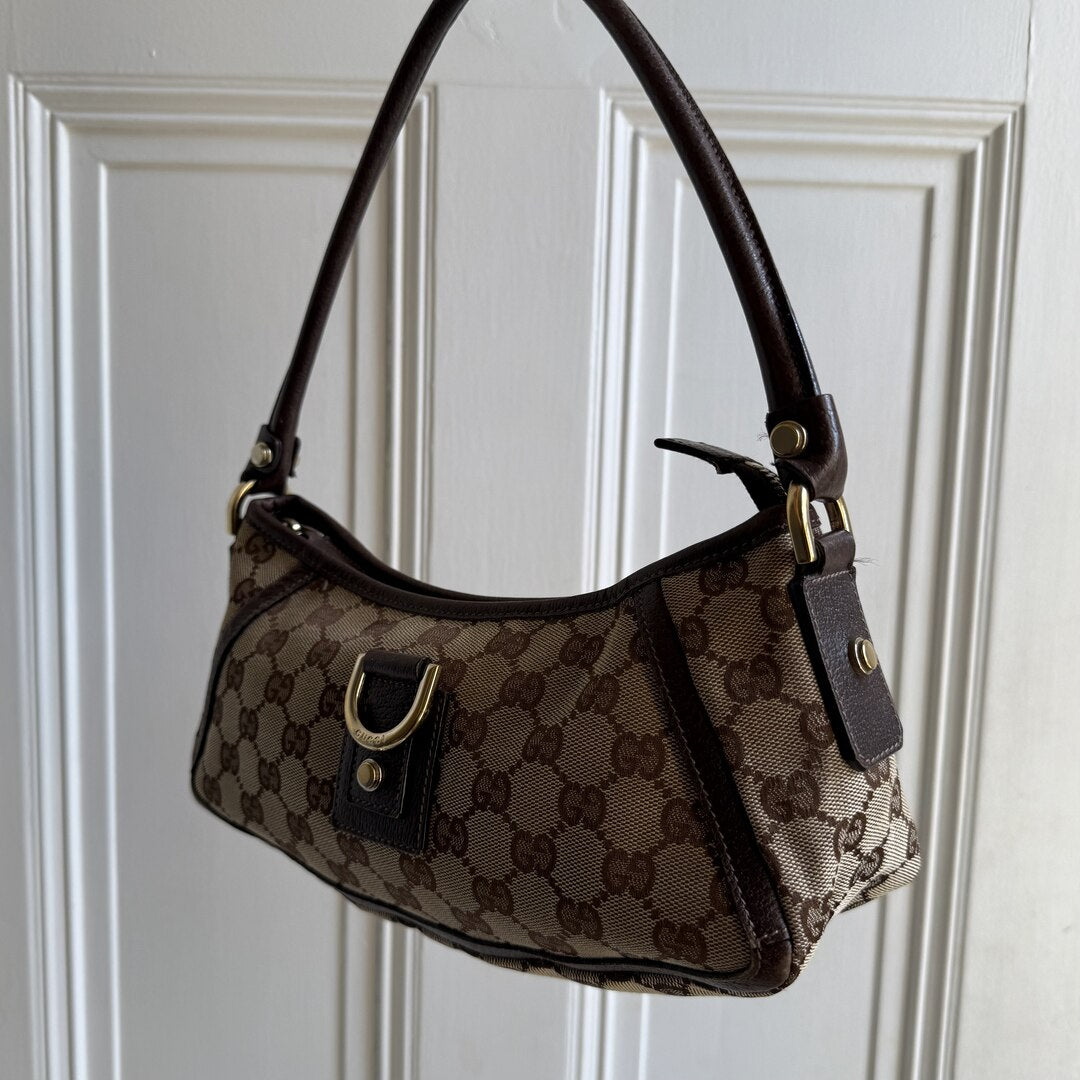 Gucci Mini Abbey D Ring Brown Shoulder Bag