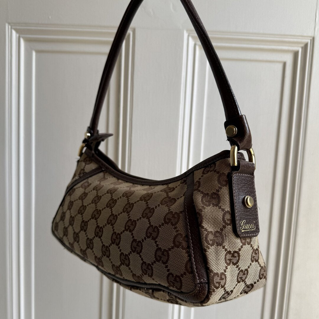 Gucci Mini Abbey D Ring Brown Shoulder Bag