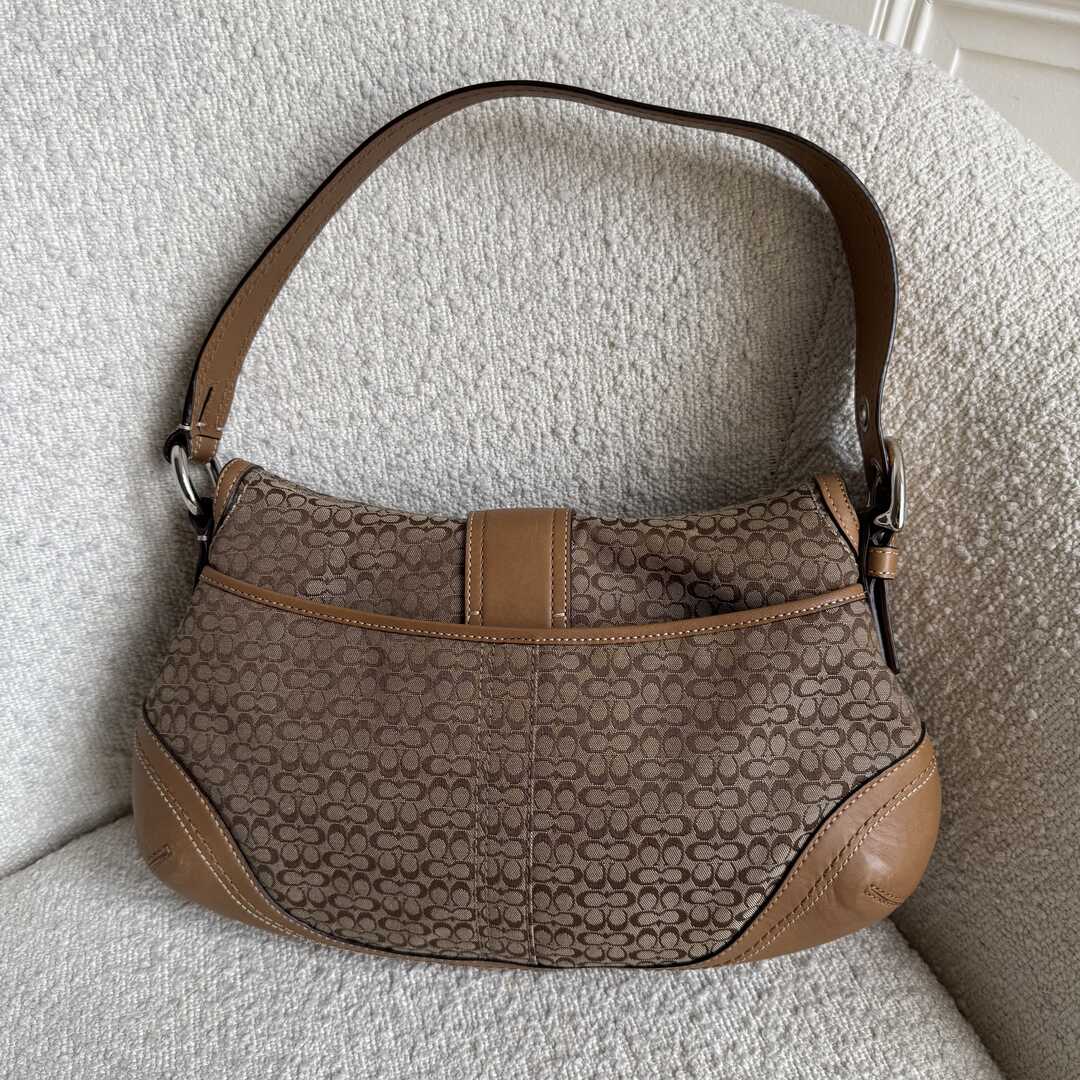 Coach Soho Mini Signature Brown Shoulder Bag