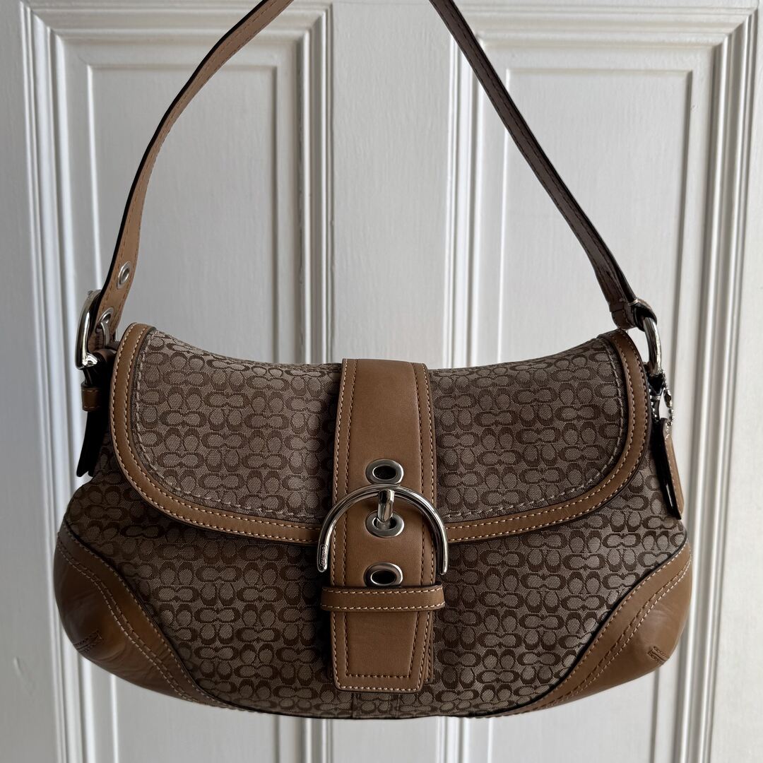 Coach Soho Mini Signature Brown Shoulder Bag
