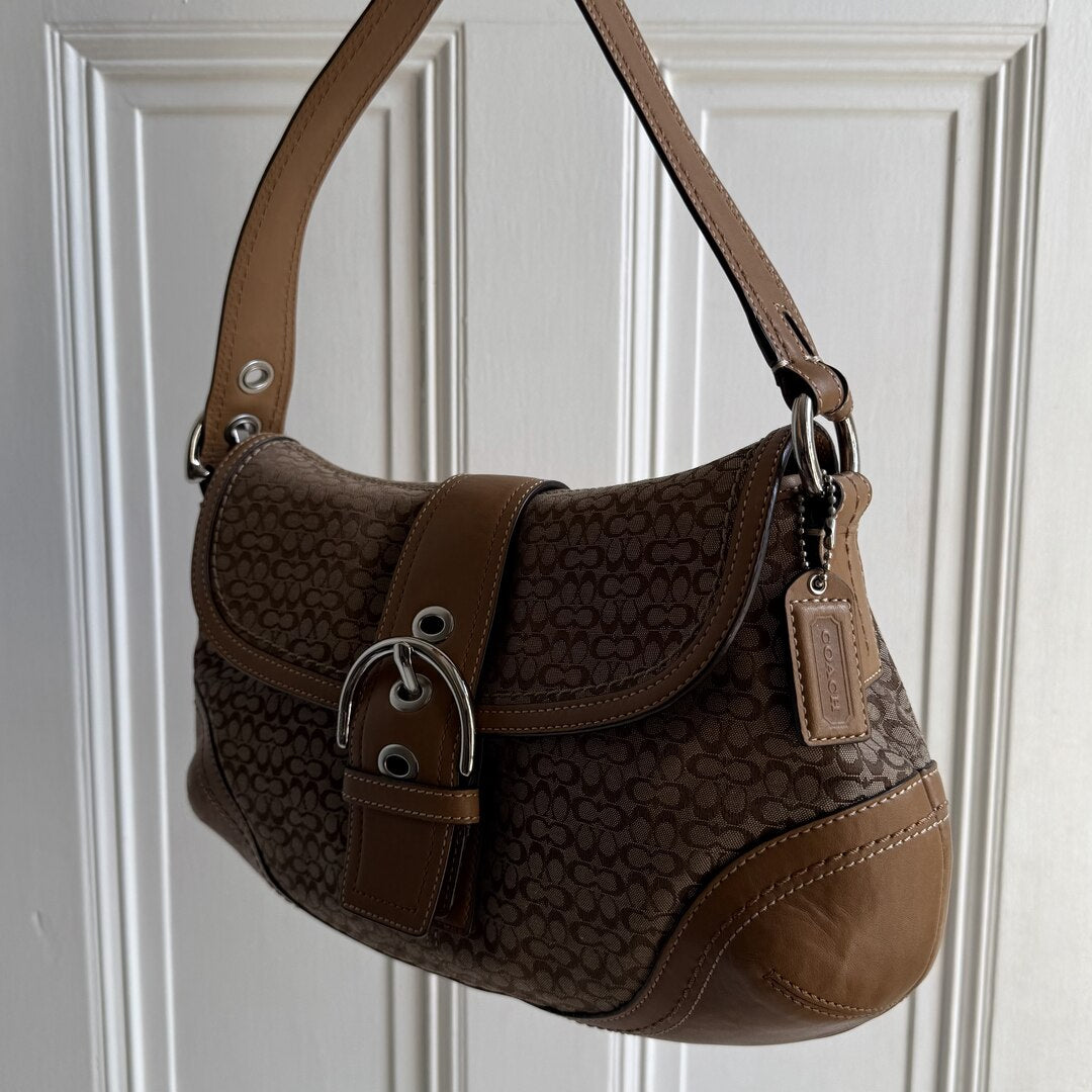 Coach Soho Mini Signature Brown Shoulder Bag
