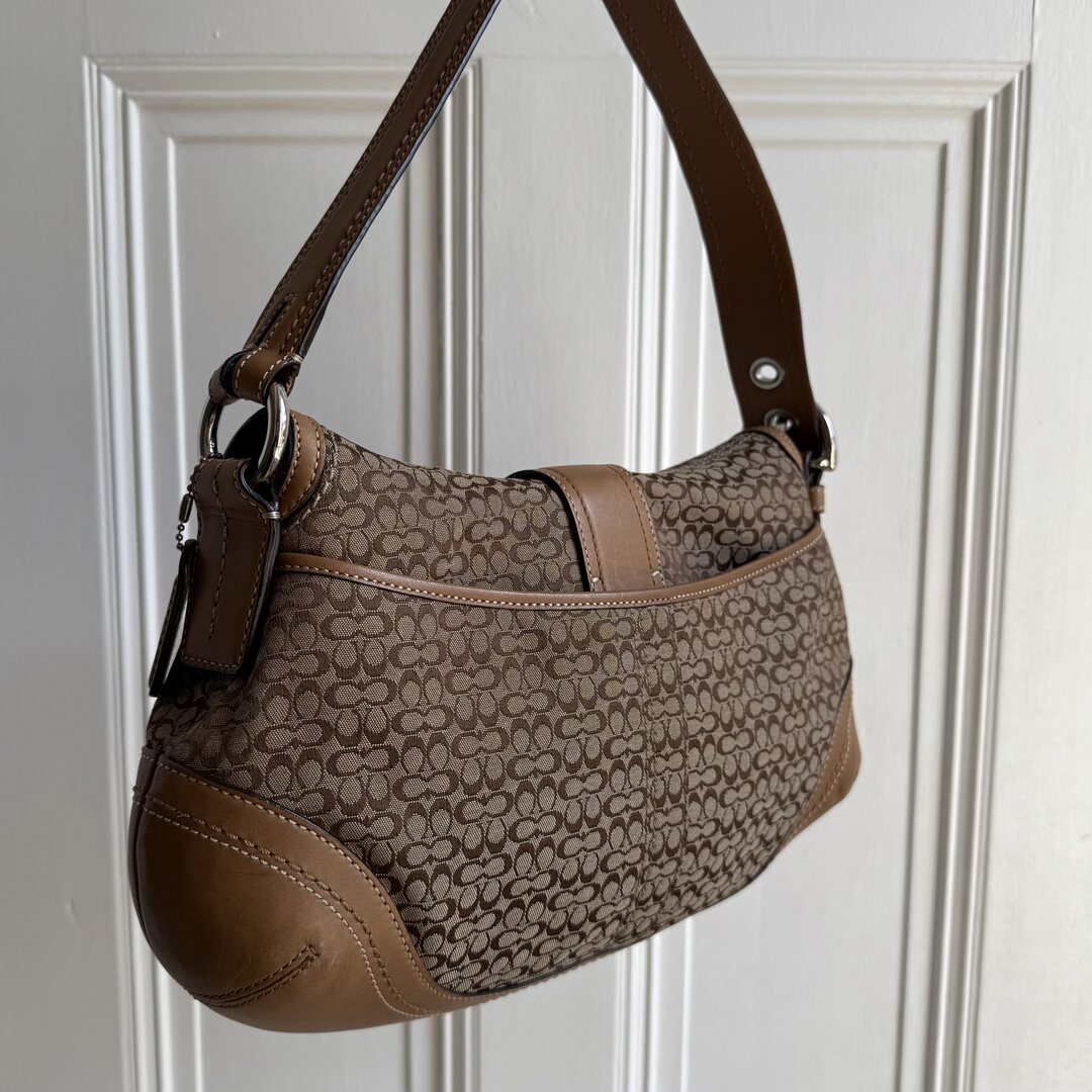 Coach Soho Mini Signature Brown Shoulder Bag