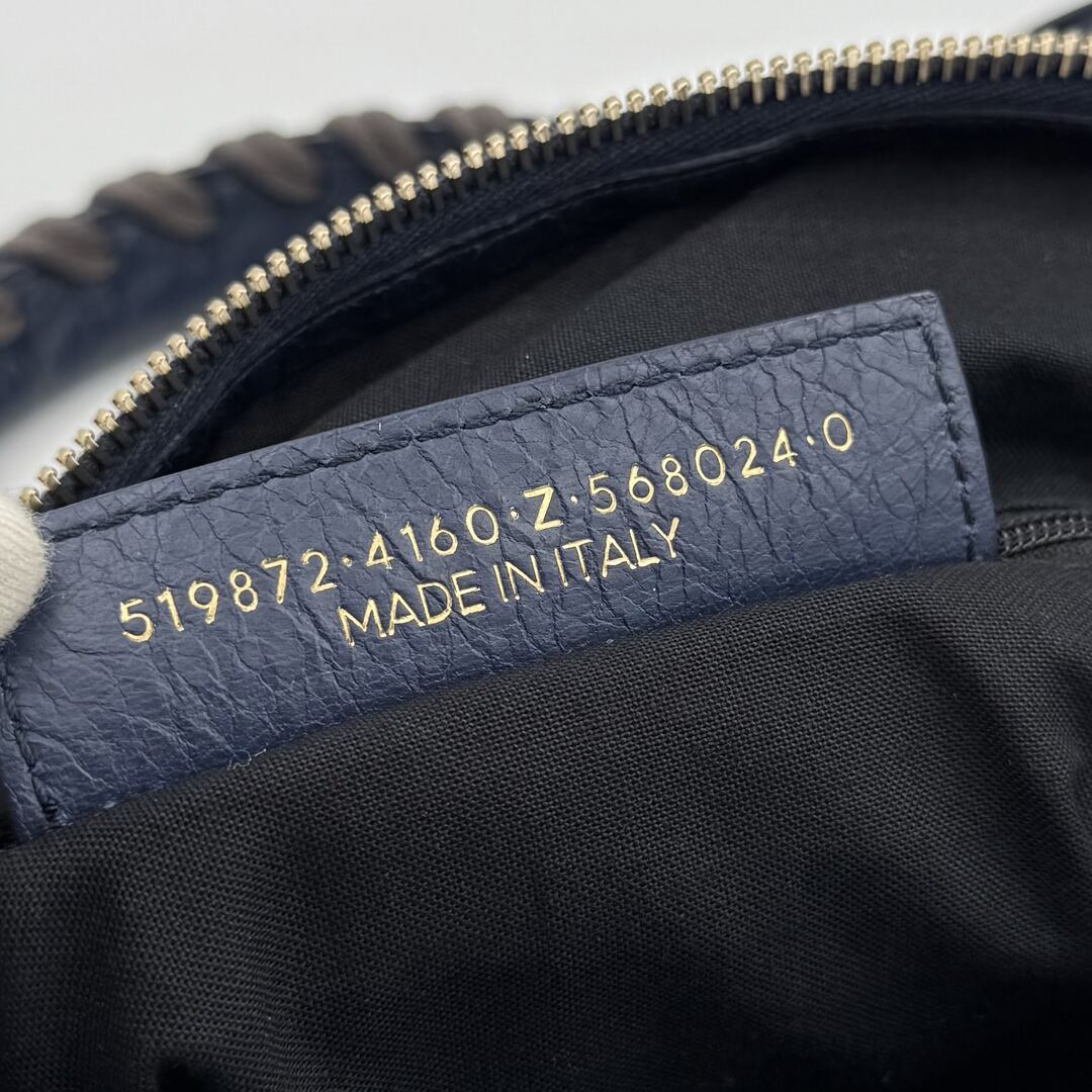 2005 Balenciaga The Town Blue Leather Bag