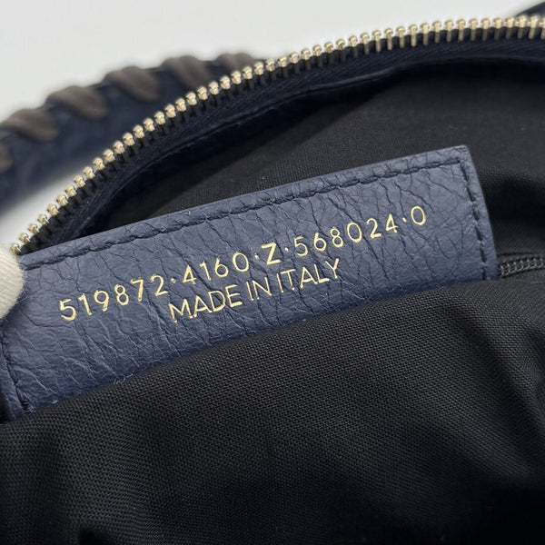2005 Balenciaga The Town Blue Leather Bag