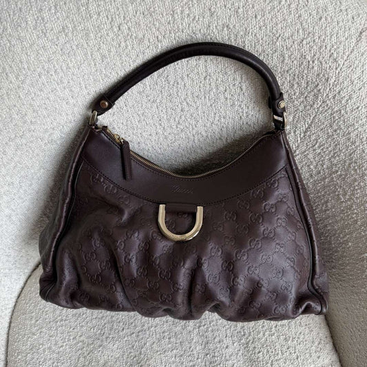 Gucci Guccissima Abbey Brown Shoulder Bag
