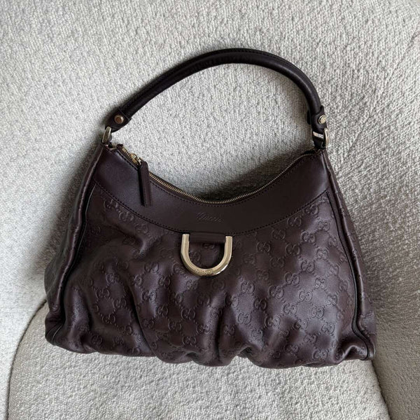 Gucci Guccissima Abbey Brown Shoulder Bag