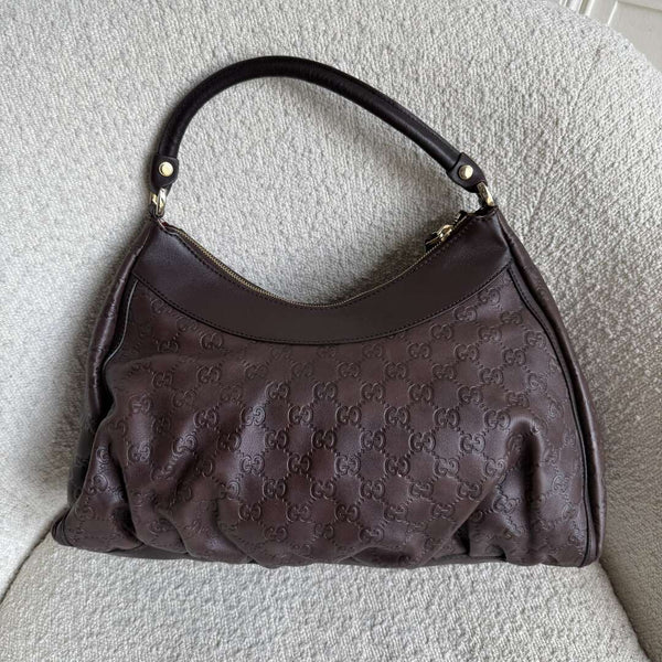 Gucci Guccissima Abbey Brown Shoulder Bag