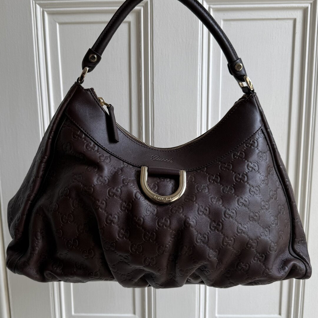 Gucci Guccissima Abbey Brown Shoulder Bag