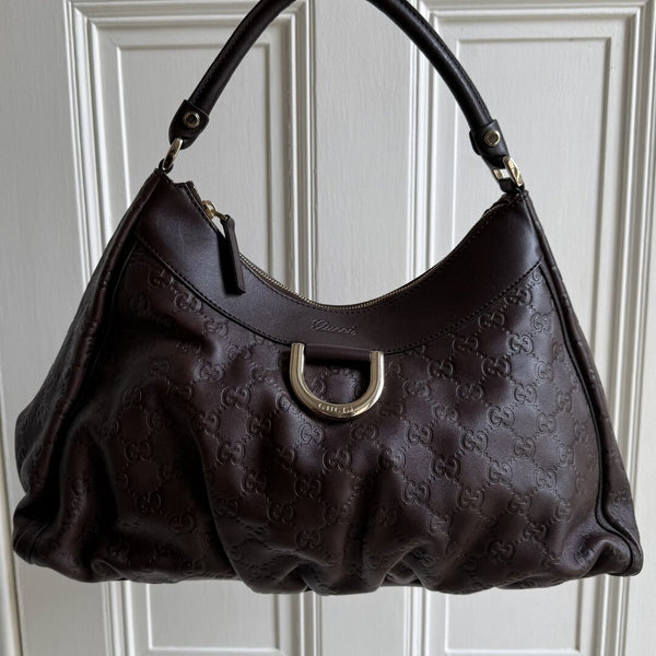 Gucci Guccissima Abbey Brown Shoulder Bag
