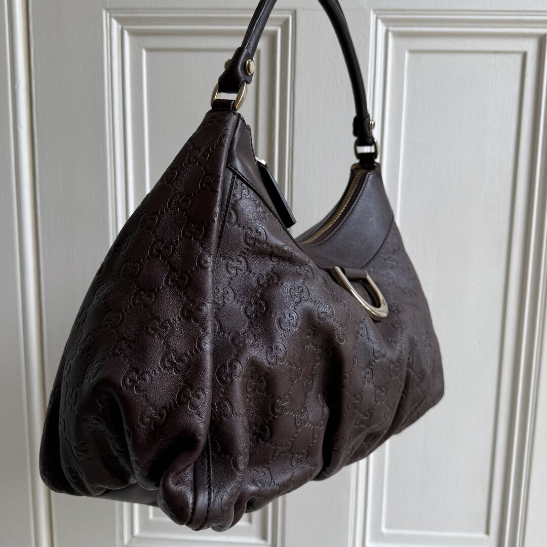Gucci Guccissima Abbey Brown Shoulder Bag