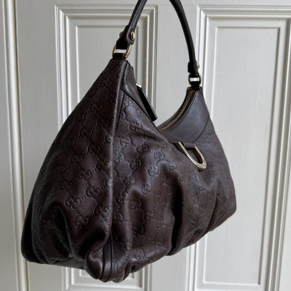 Gucci Guccissima Abbey Brown Shoulder Bag