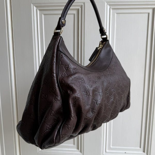 Gucci Guccissima Abbey Brown Shoulder Bag