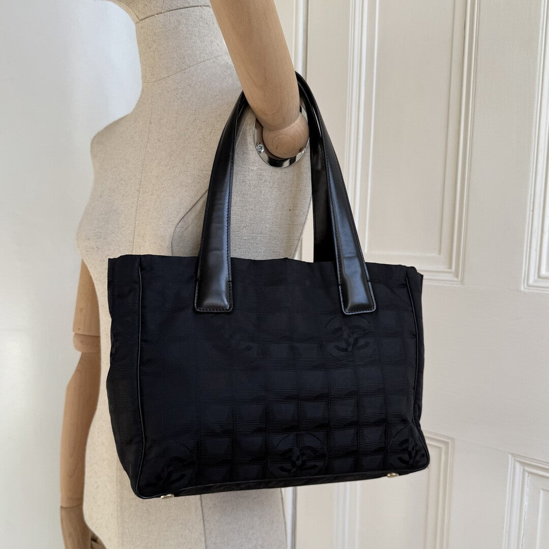 2004 Chanel CC Travel Line Black Mini Tote Bag