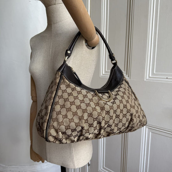 Gucci GG Canvas Abbey Brown Shoulder Bag