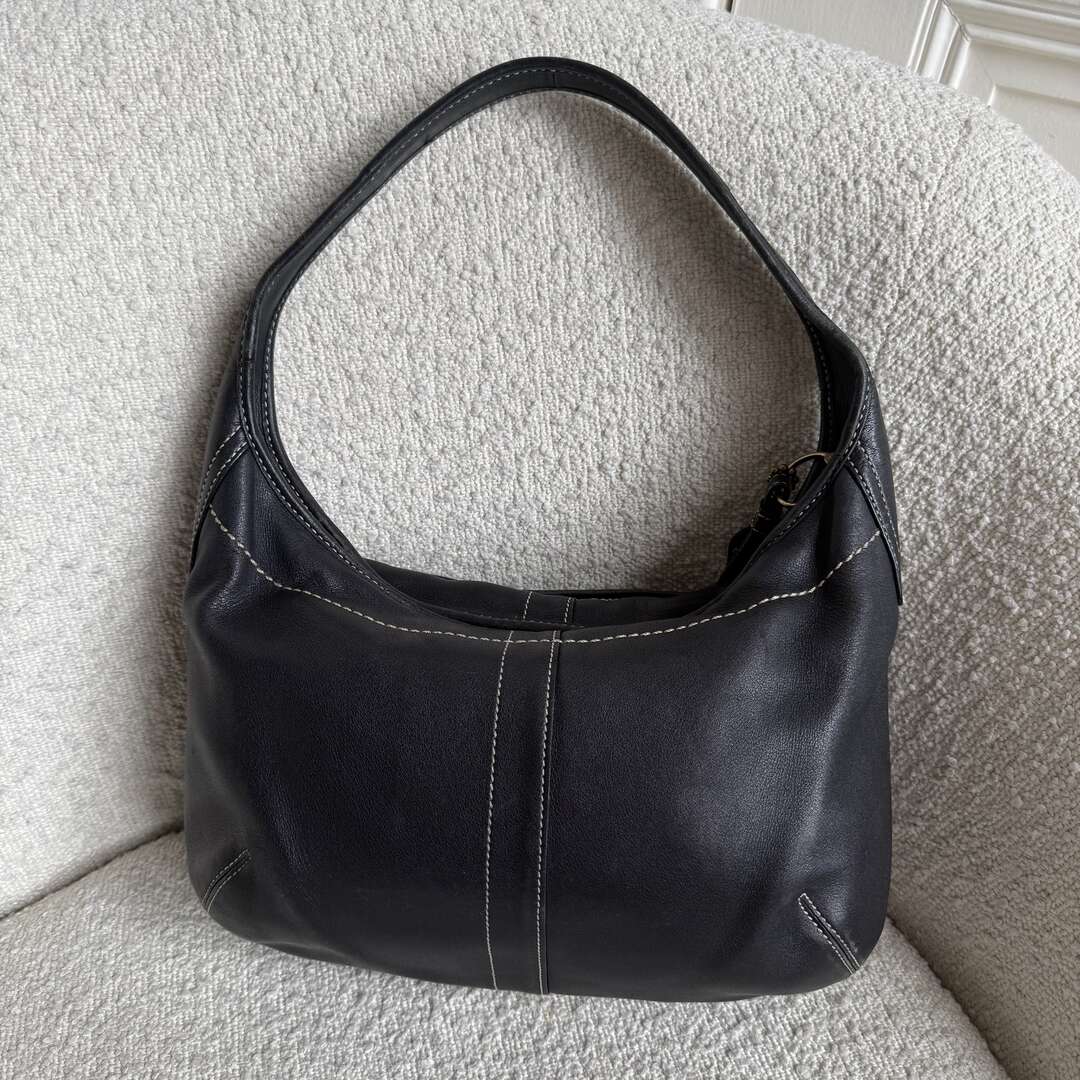 Coach Hobo Leather Black Shoulder Bag