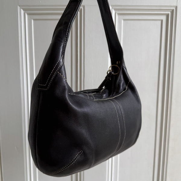 Coach Hobo Leather Black Shoulder Bag