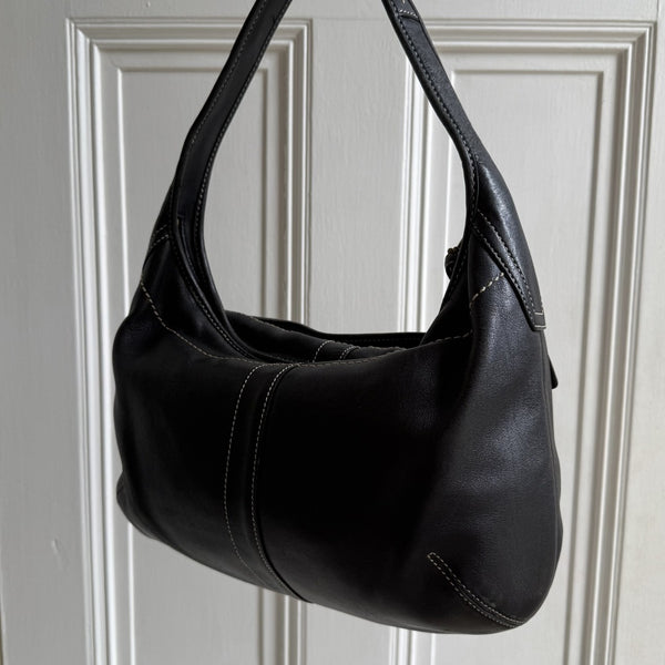 Coach Hobo Leather Black Shoulder Bag
