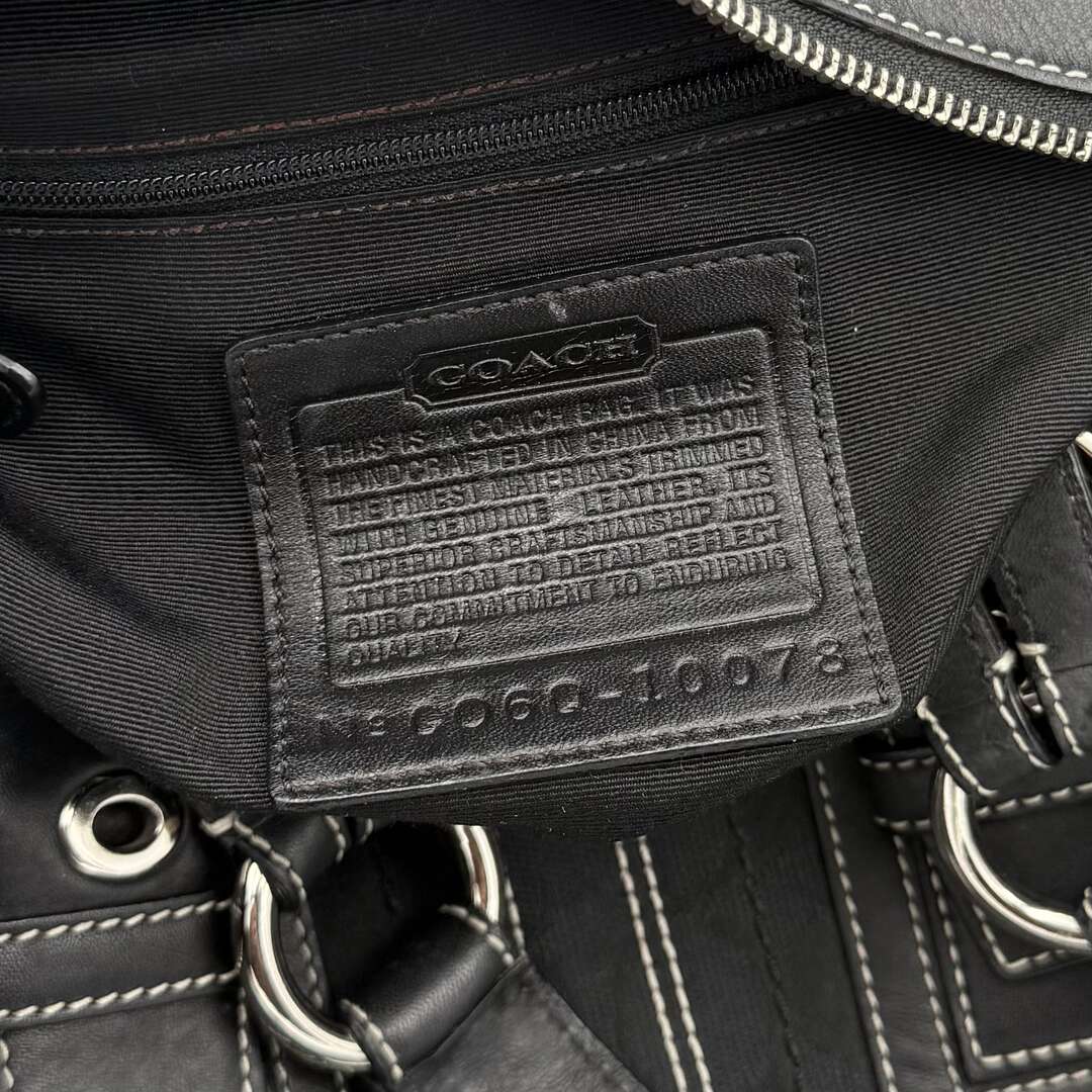 Coach Signature Boston Black Shoulder Bag