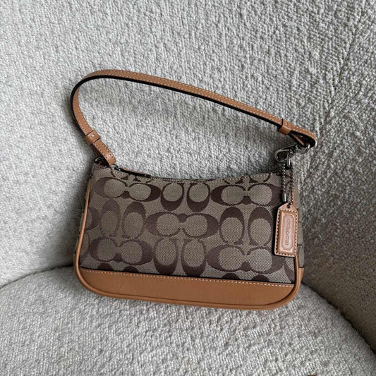 Coach Signature Demi Tan Shoulder Bag