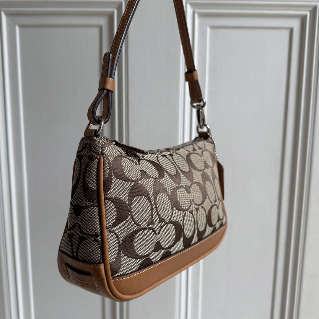 Coach Signature Demi Tan Shoulder Bag