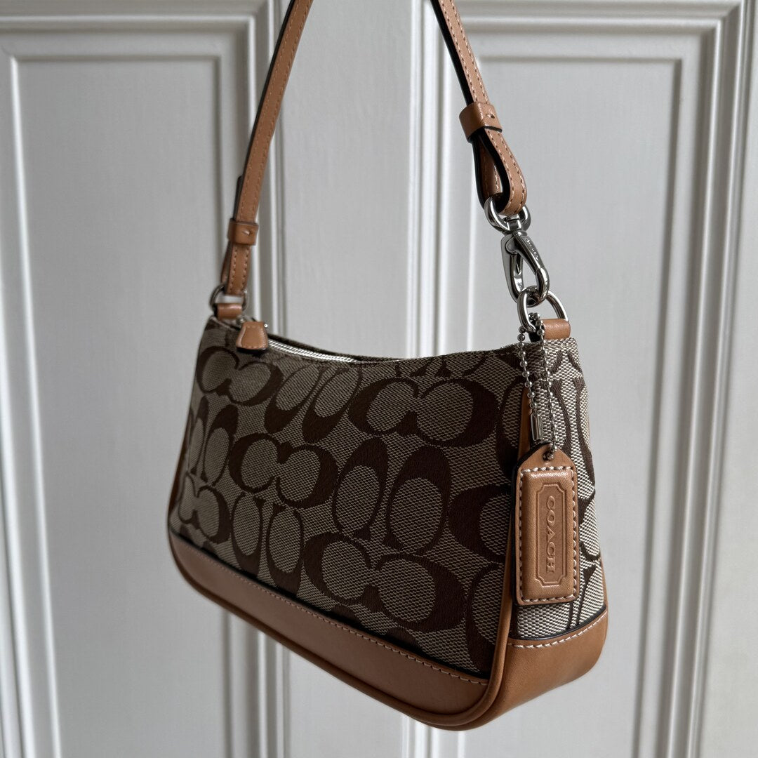 Coach Signature Demi Tan Shoulder Bag