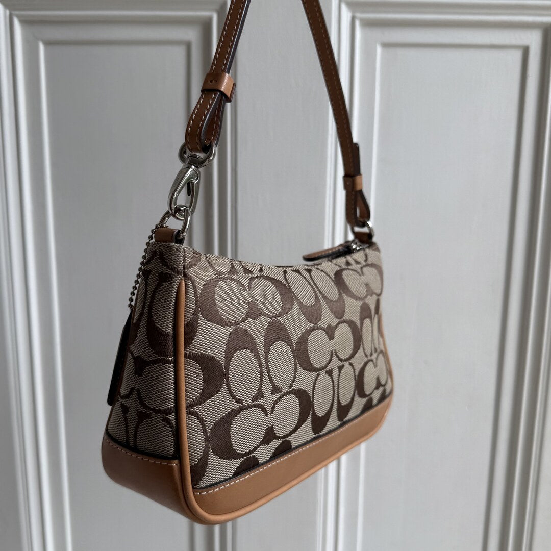 Coach Signature Demi Tan Shoulder Bag