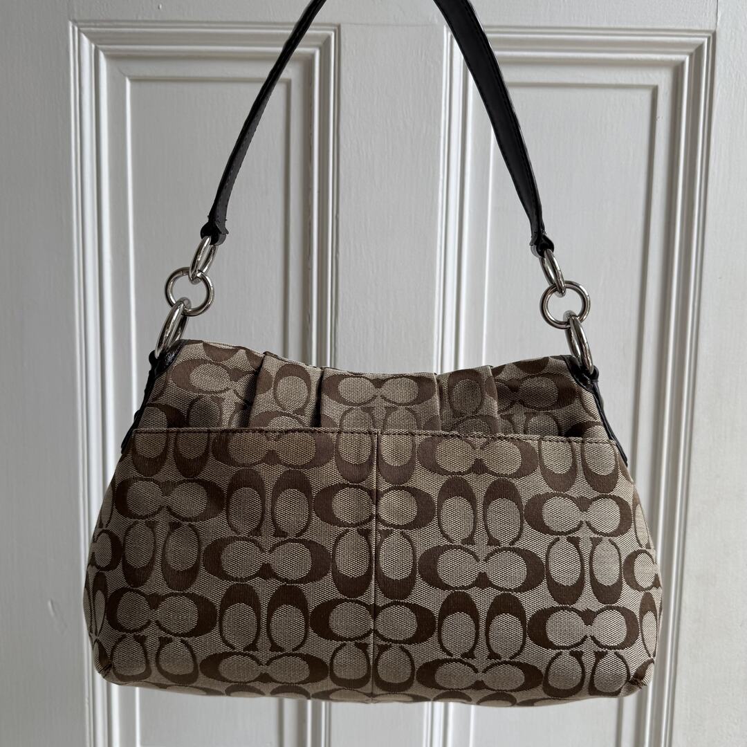 Coach Signature Hobo Brown Shoulder Bag