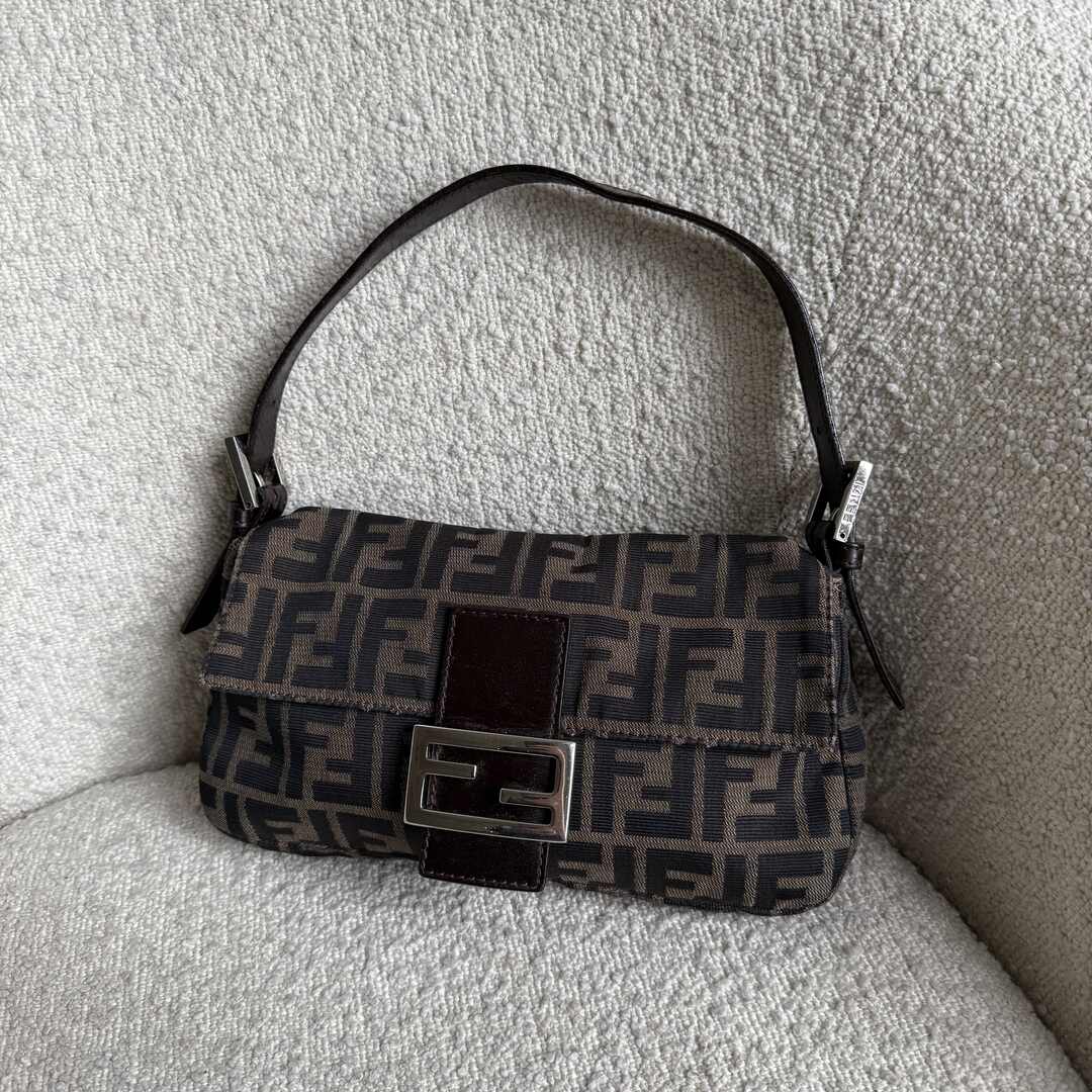 Fendi Mamma Baguette Zucca Shoulder Bag
