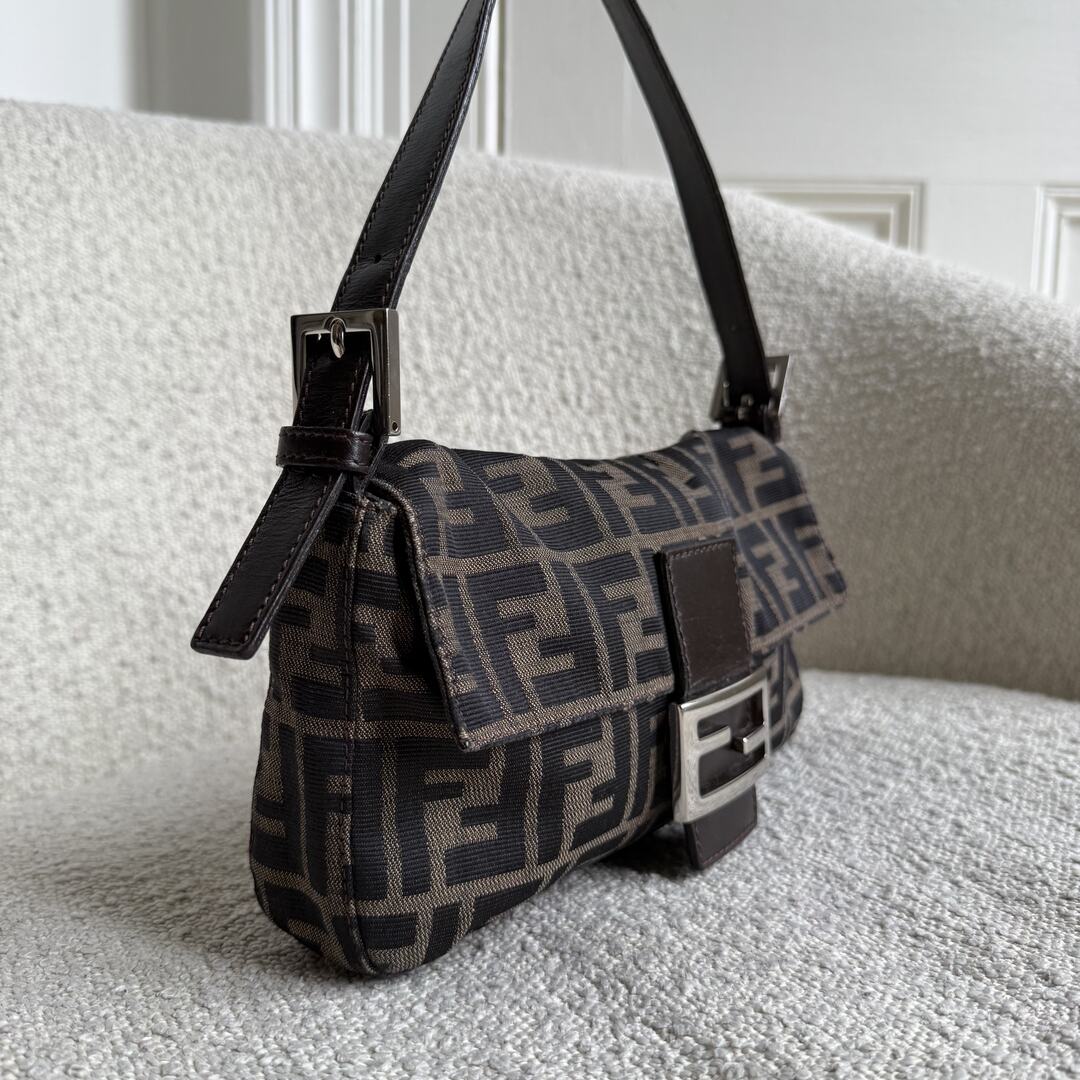 Fendi Mamma Baguette Zucca Shoulder Bag