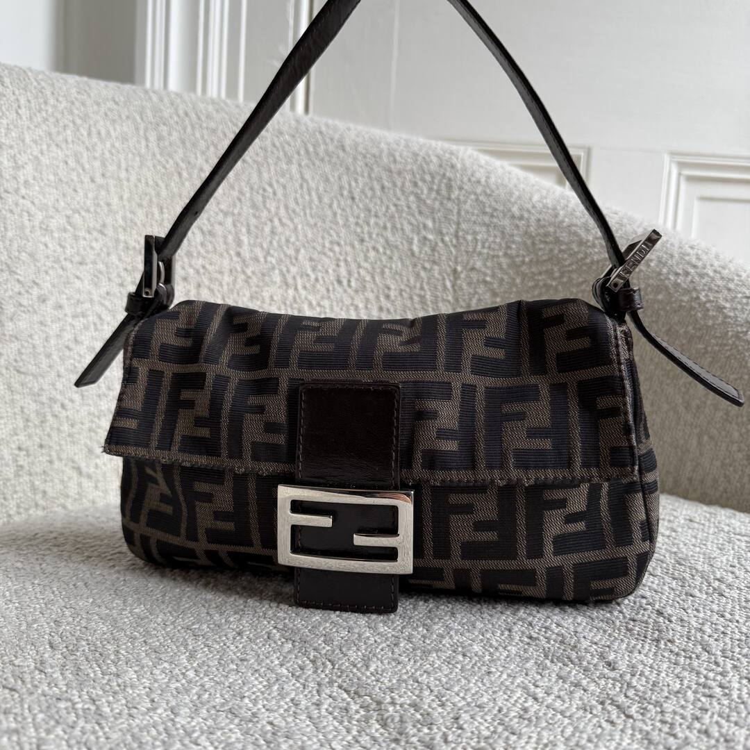 Fendi Mamma Baguette Zucca Shoulder Bag