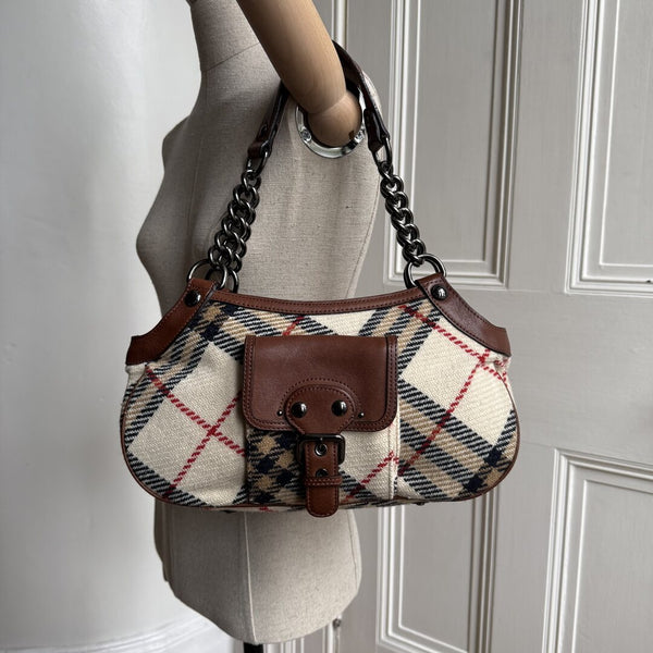 Burberry Nova Check Chain Shoulder Bag
