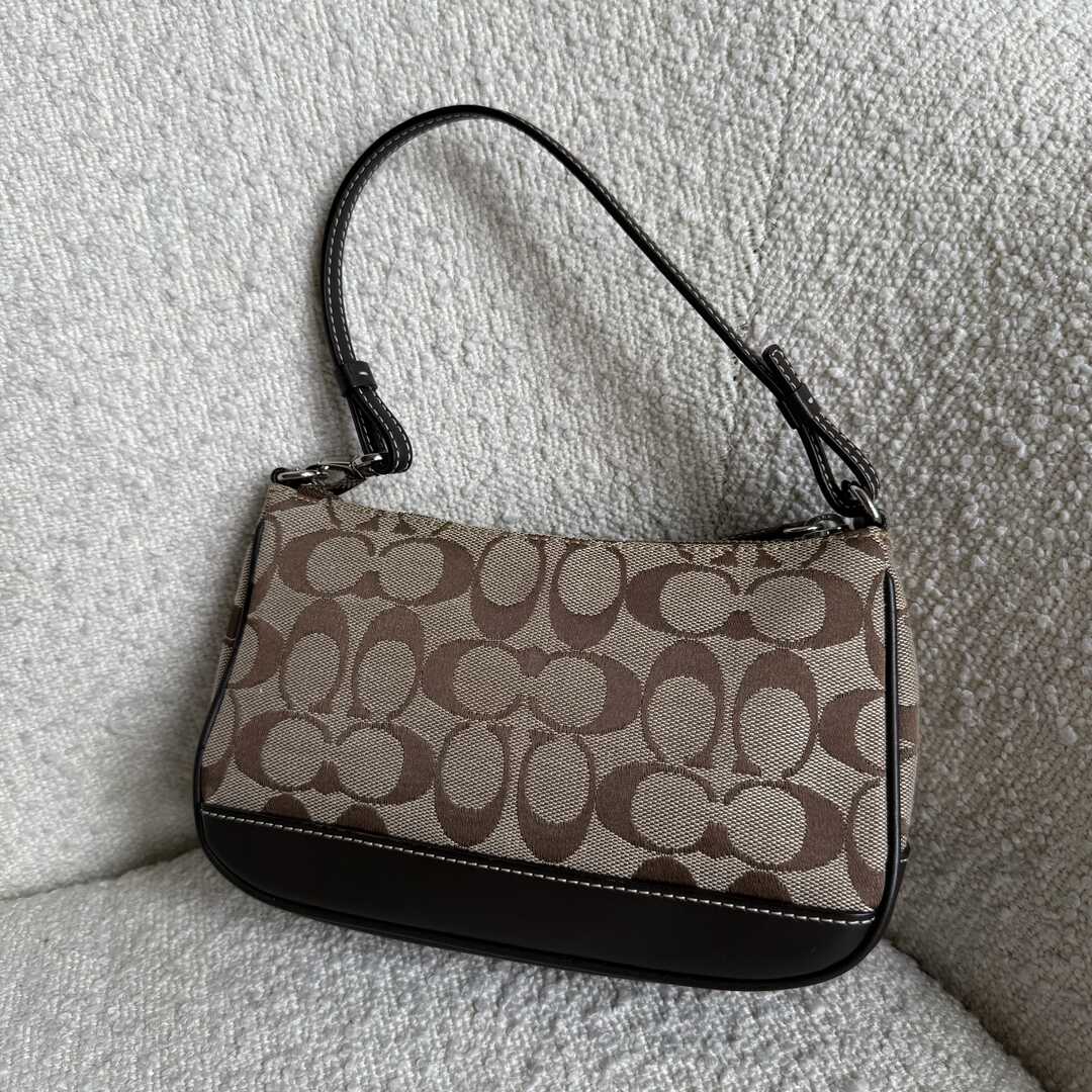 Coach Signature Demi Brown Shoulder Bag