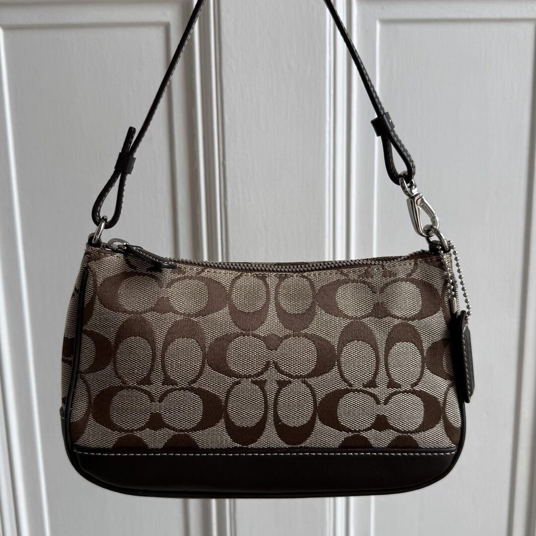 Coach Signature Demi Brown Shoulder Bag