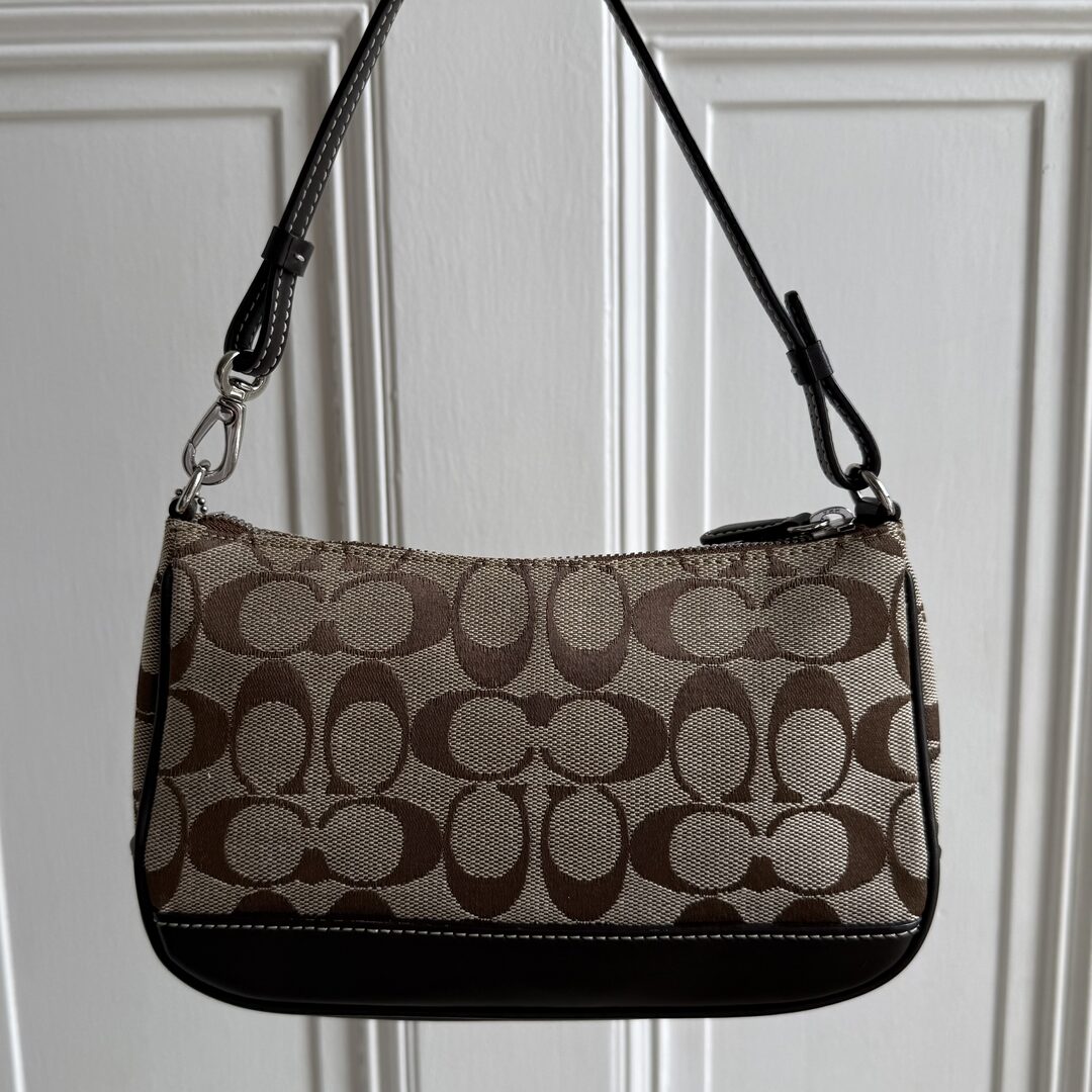 Coach Signature Demi Brown Shoulder Bag