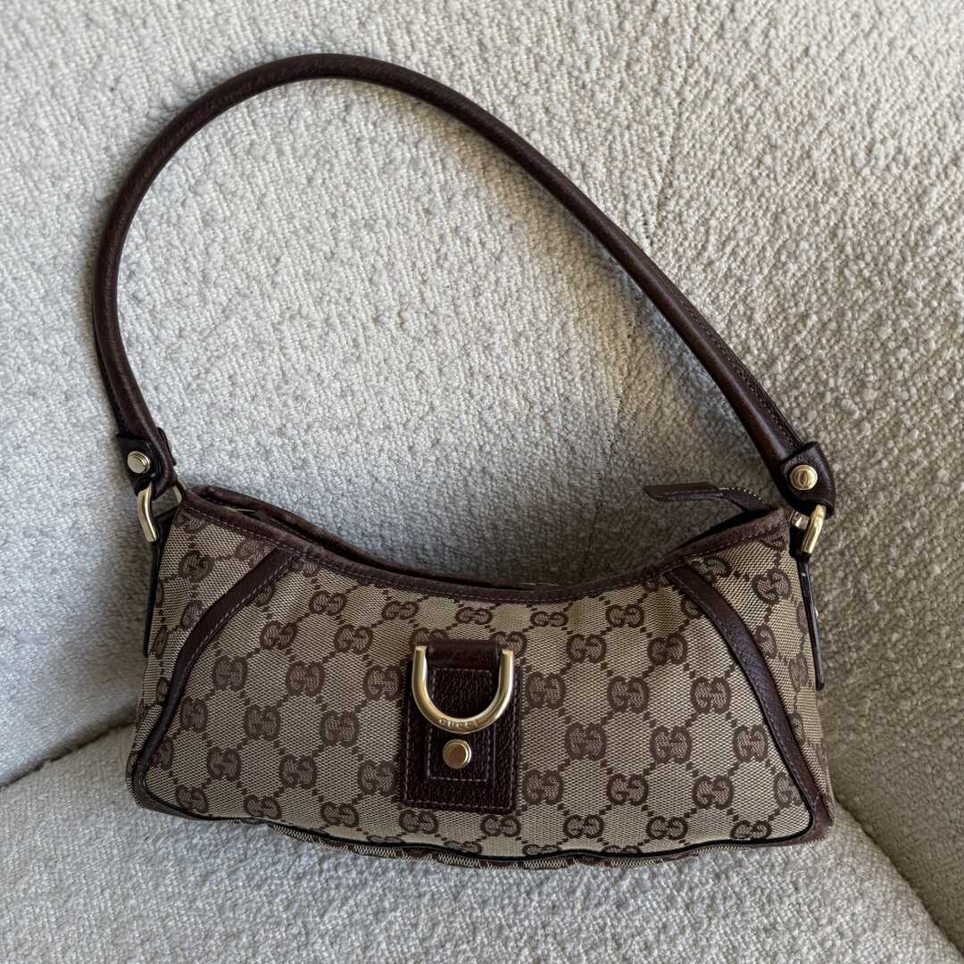 Gucci Mini Abbey D Ring Brown Shoulder Bag
