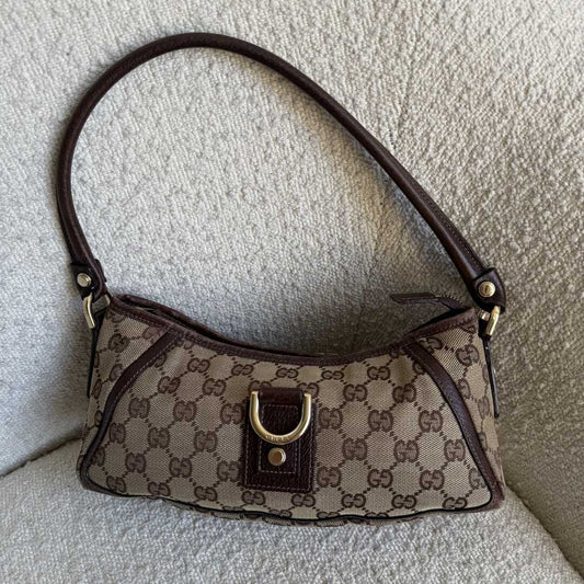 Gucci Mini Abbey D Ring Brown Shoulder Bag