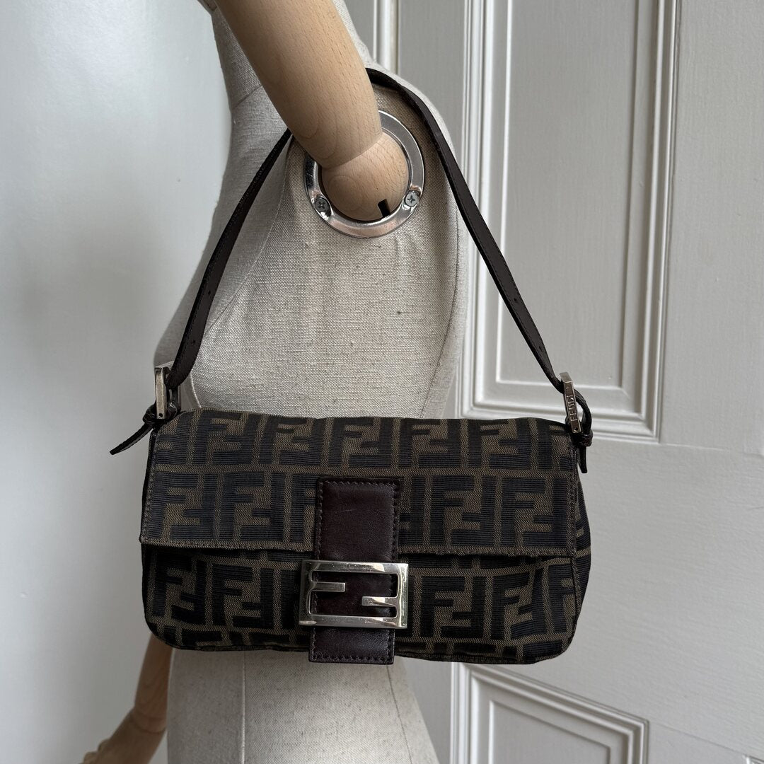 Fendi Mamma Baguette Zucca Shoulder Bag
