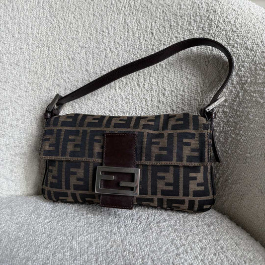 Fendi Mamma Baguette Zucca Shoulder Bag