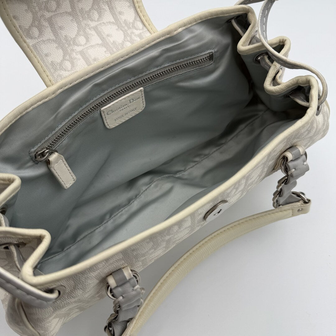 Dior Romantique Trotter White Shoulder Bag