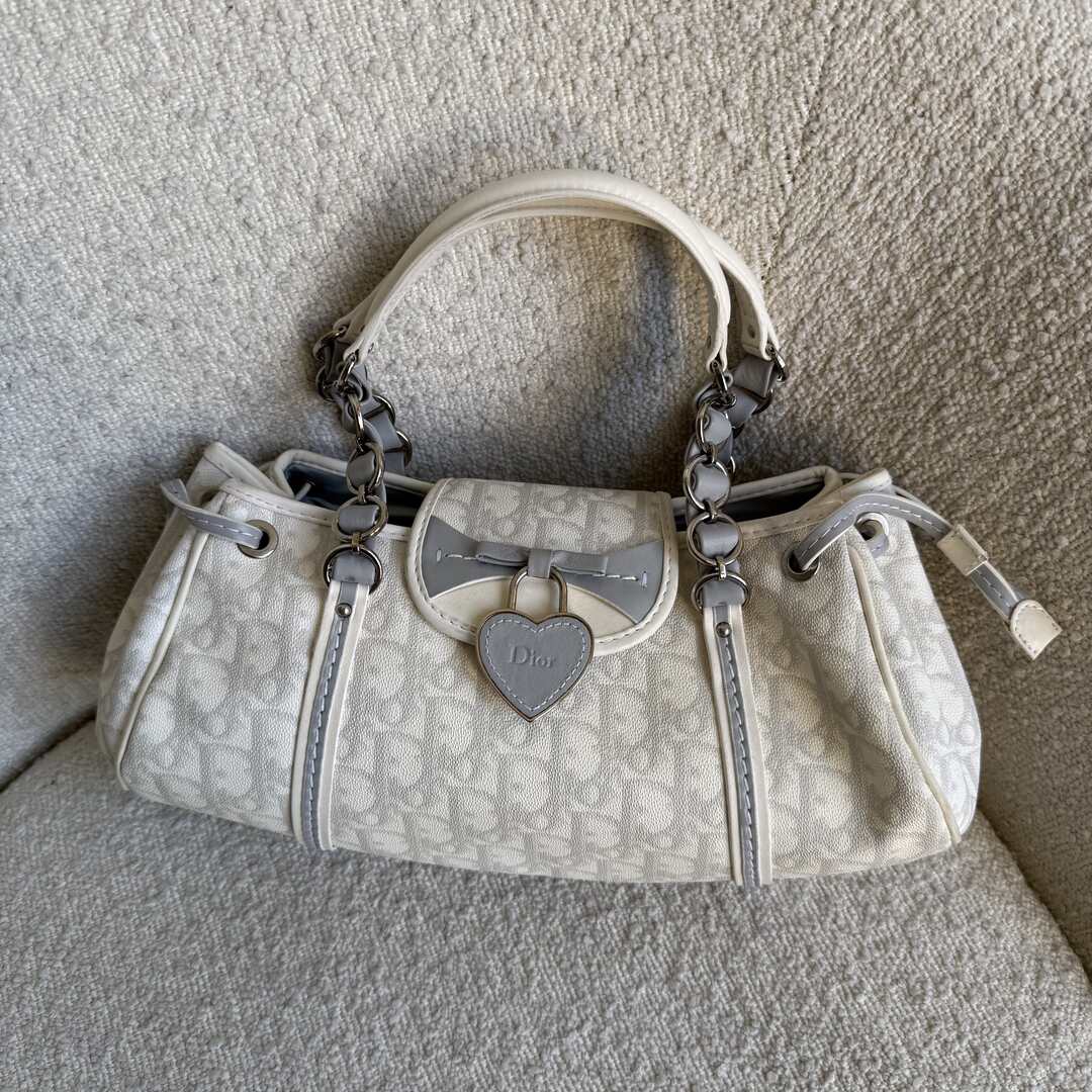Dior Romantique Trotter White Shoulder Bag