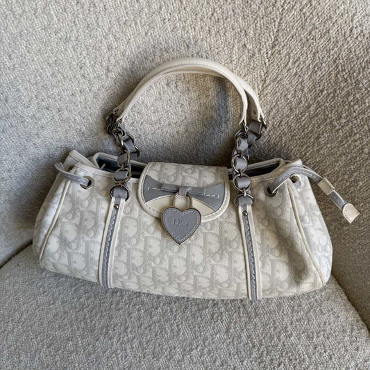 Dior Romantique Trotter White Shoulder Bag