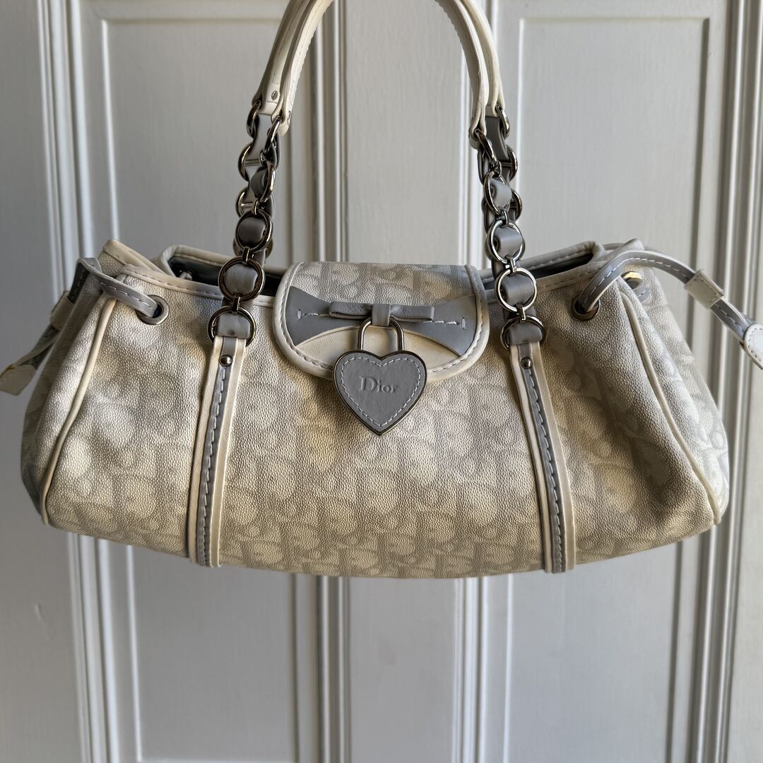 Dior Romantique Trotter White Shoulder Bag