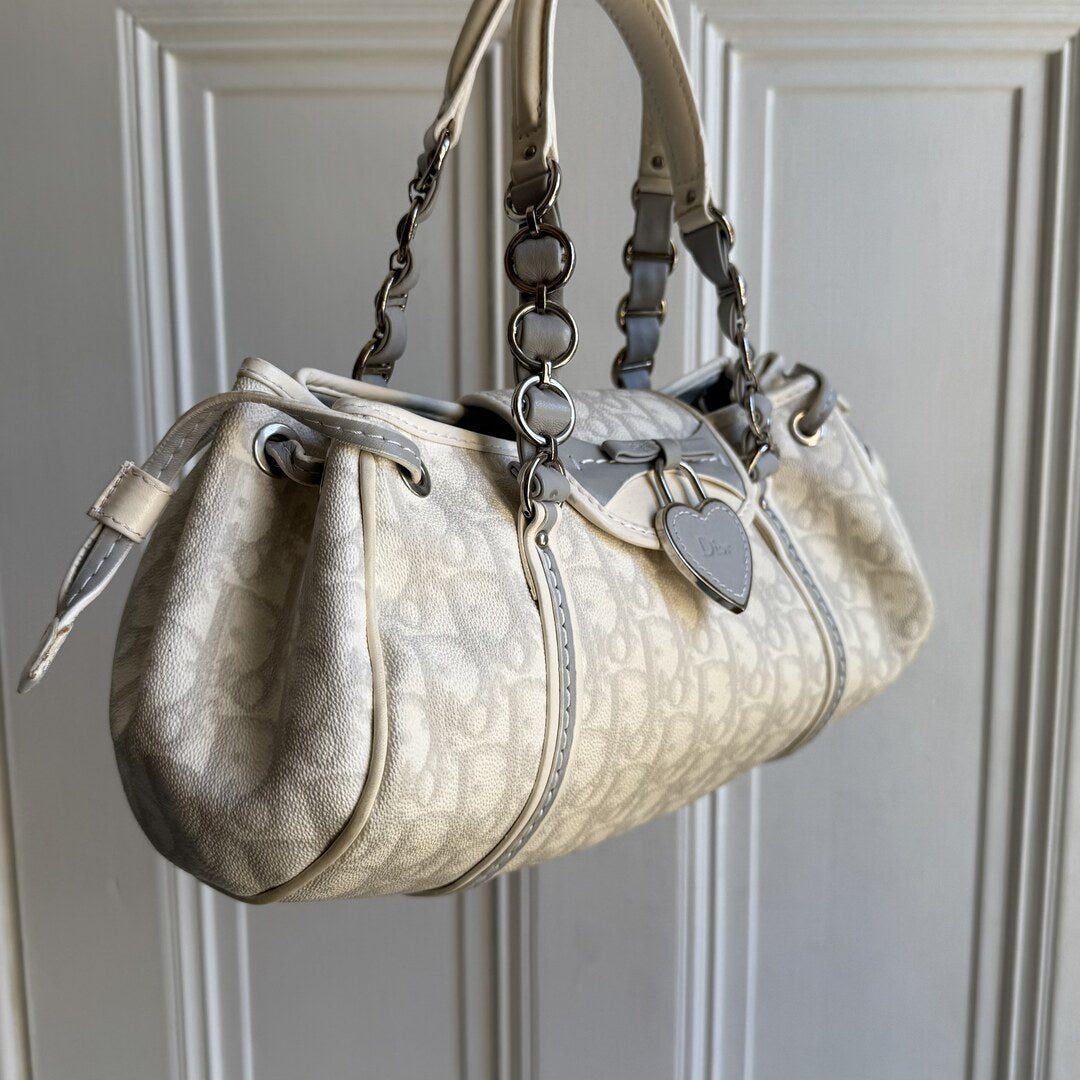 Dior Romantique Trotter White Shoulder Bag