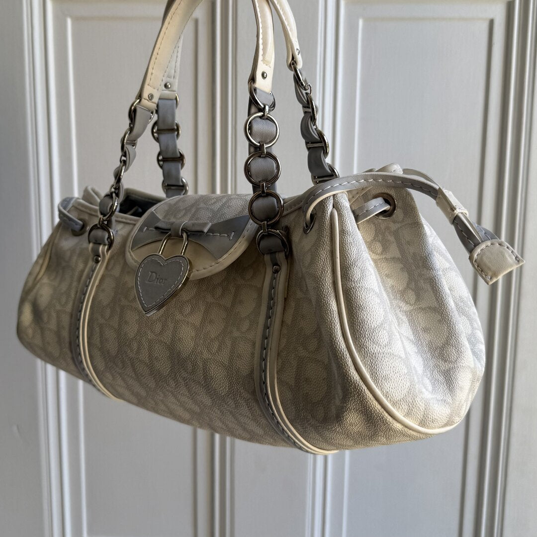 Dior Romantique Trotter White Shoulder Bag
